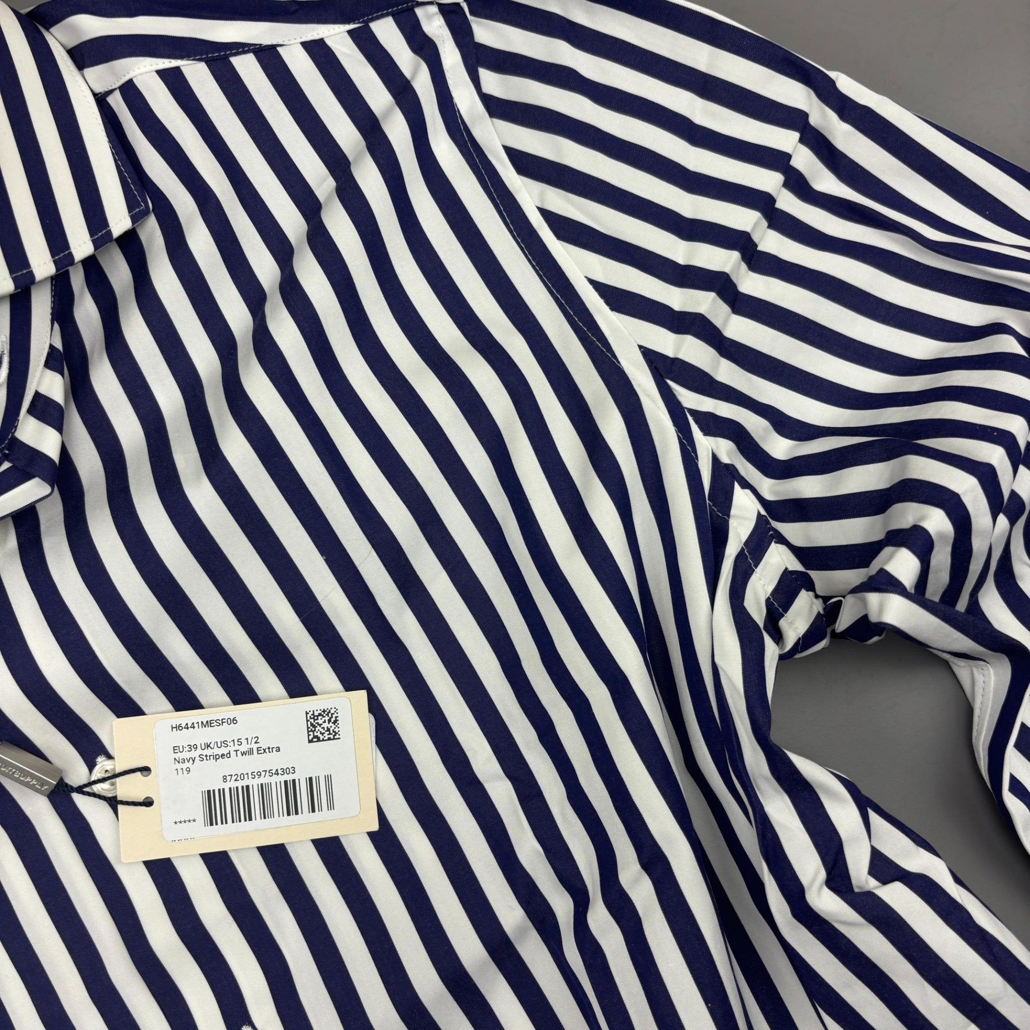 Blue/White Suitsupply Shirt - Men 39 - New With Tags - Revaleur