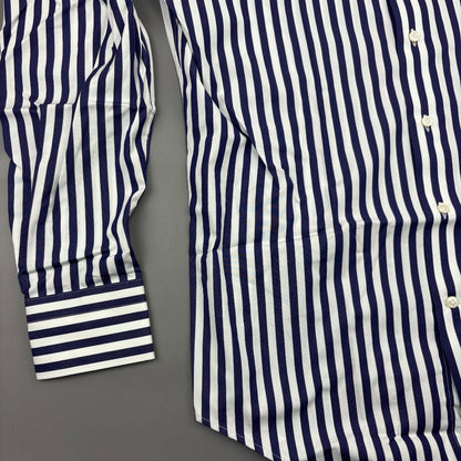 Blue/White Suitsupply Shirt - Men 39 - New With Tags - Revaleur