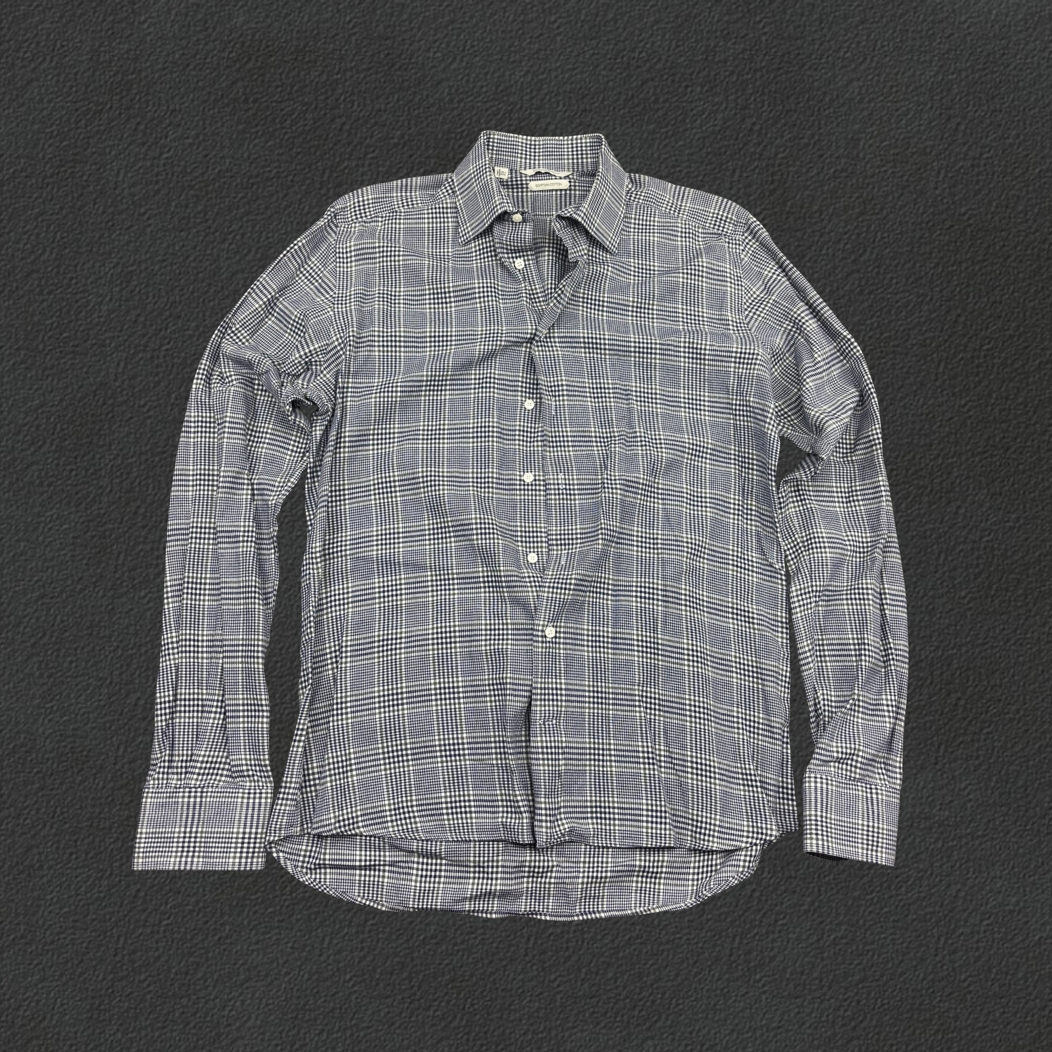 Blue/White Suitsupply Shirt - Men 39 - Very Good - Revaleur