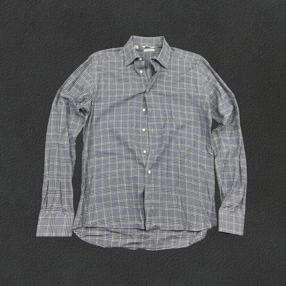 Blue/White Suitsupply Shirt - Men 39 - Very Good - Revaleur