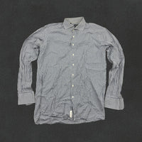 Blue/White Suitsupply Shirt - Men 43 - Very Good - Revaleur