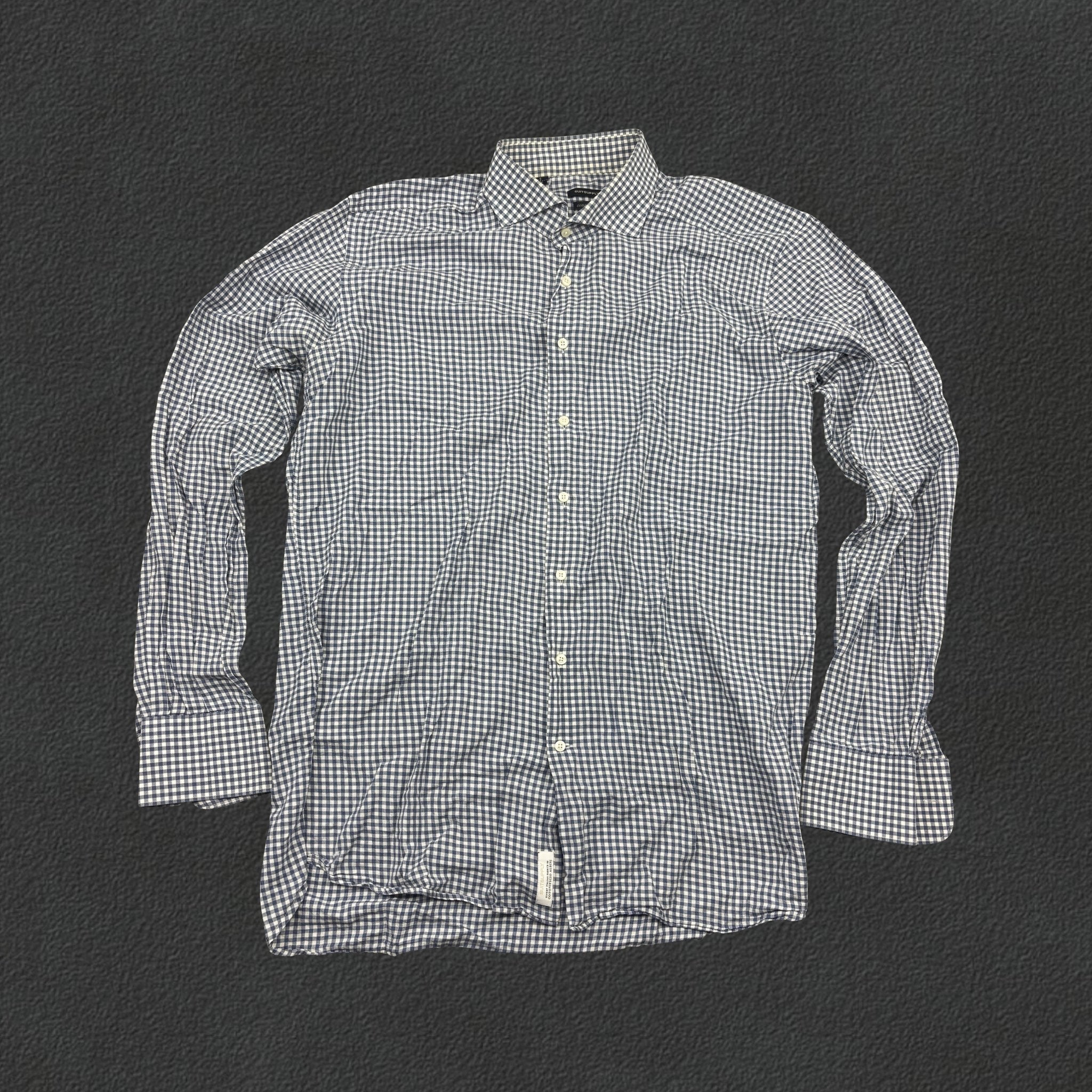 Blue/White Suitsupply Shirt - Men 43 - Very Good - Revaleur
