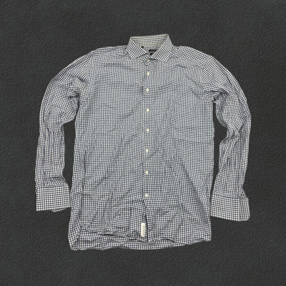 Blue/White Suitsupply Shirt - Men 43 - Very Good - Revaleur