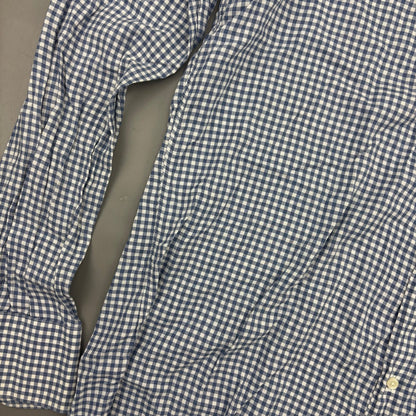 Blue/White Suitsupply Shirt - Men 43 - Very Good - Revaleur