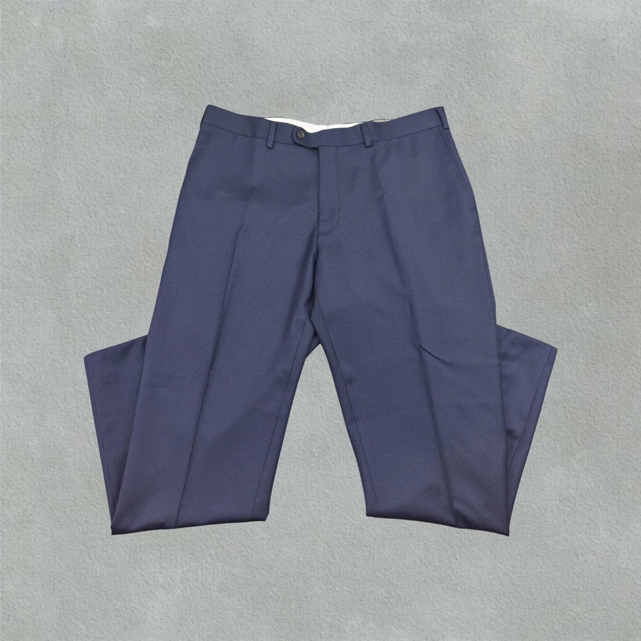 Blue/White Suitsupply Trousers - W38 - New - Revaleur