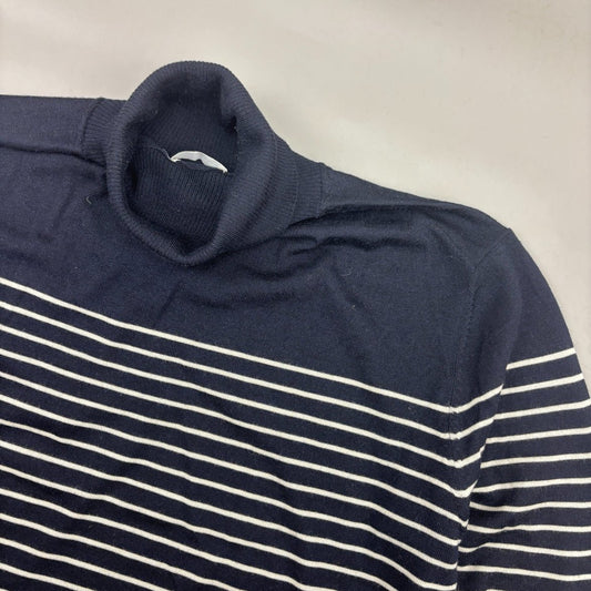 Blue/White Suitsupply Turtleneck - Men XL - New - Revaleur