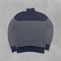 Blue/White Suitsupply Turtleneck - Men XL - New - Revaleur