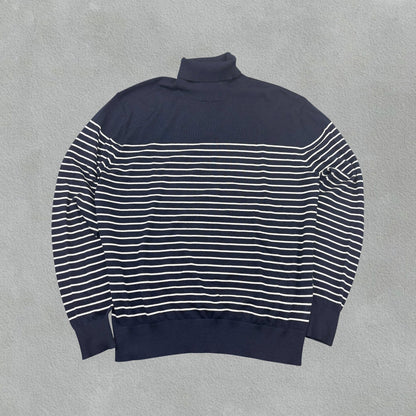Blue/White Suitsupply Turtleneck - Men XL - New - Revaleur