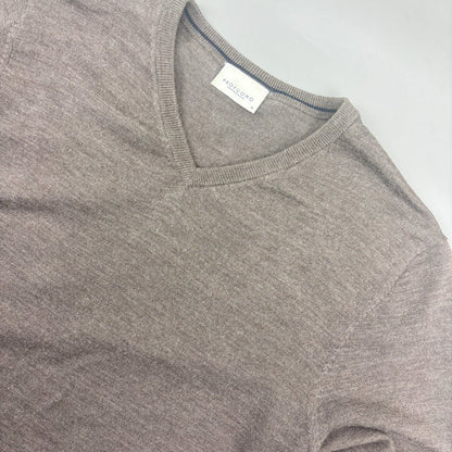 Brown Profuomo V - neck Sweater - Men M - Very Good - Revaleur