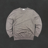 Brown Profuomo V - neck Sweater - Men M - Very Good - Revaleur