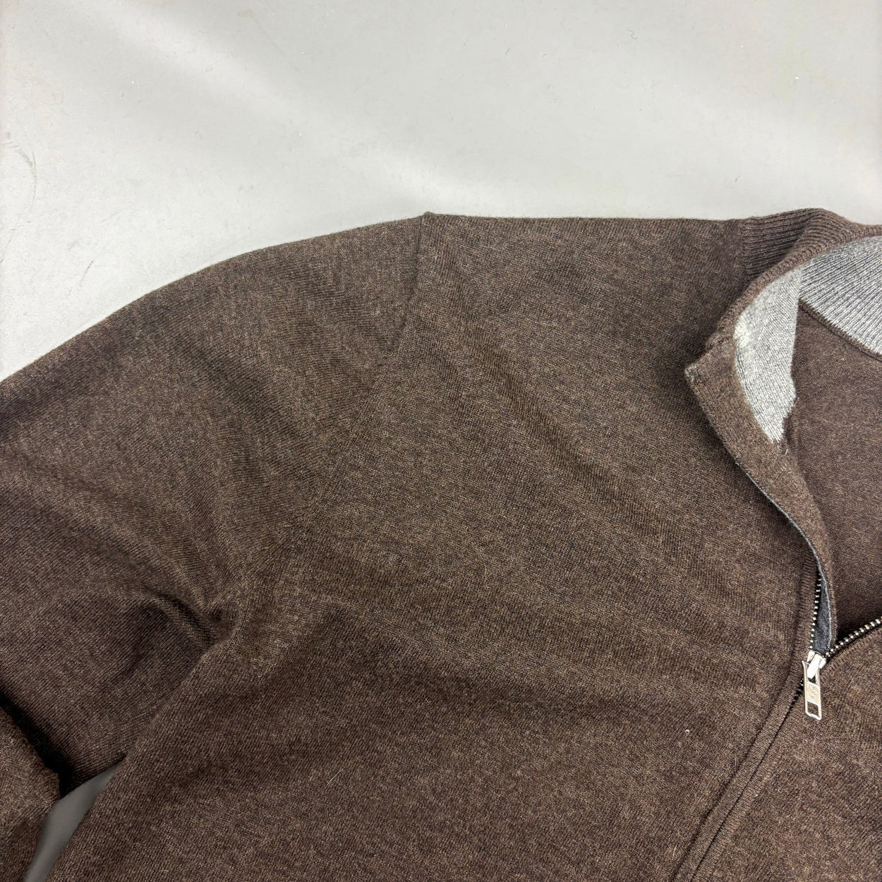 Brown Profuomo Zip Vest - Men XL - Very Good - Revaleur