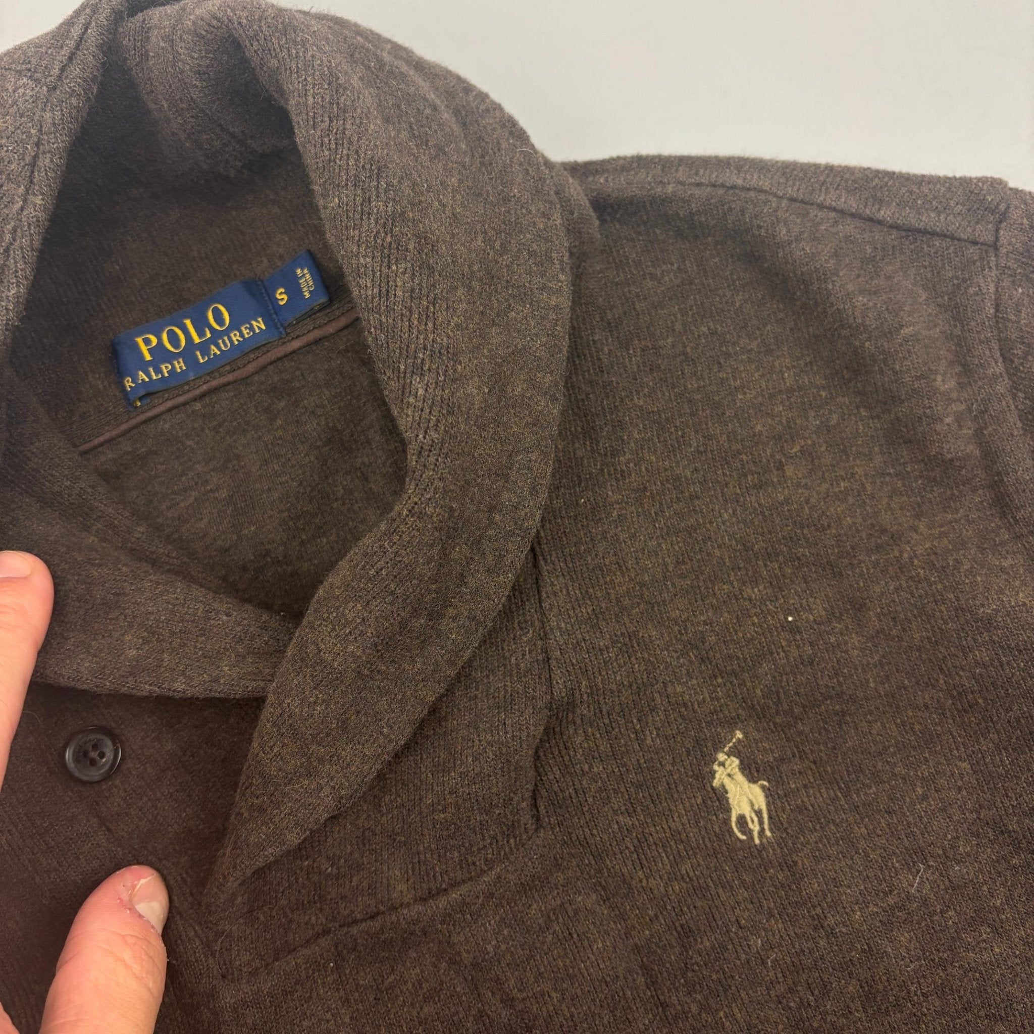 Brown Ralph Lauren Buttoned Sweater - Men S - Very Good - Revaleur
