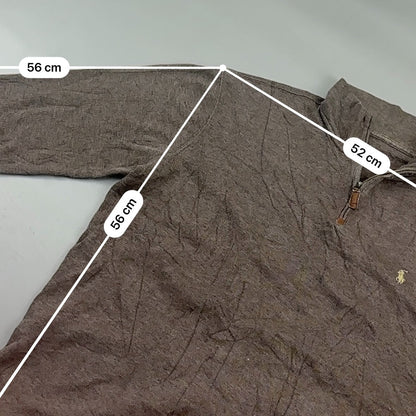 Brown Ralph Lauren Half Zip - Men M - Very Good - Revaleur