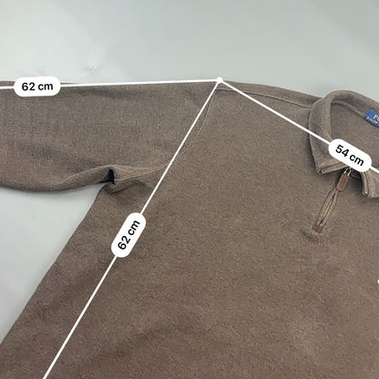 Brown Ralph Lauren Half Zip - Men XL - Very Good - Revaleur