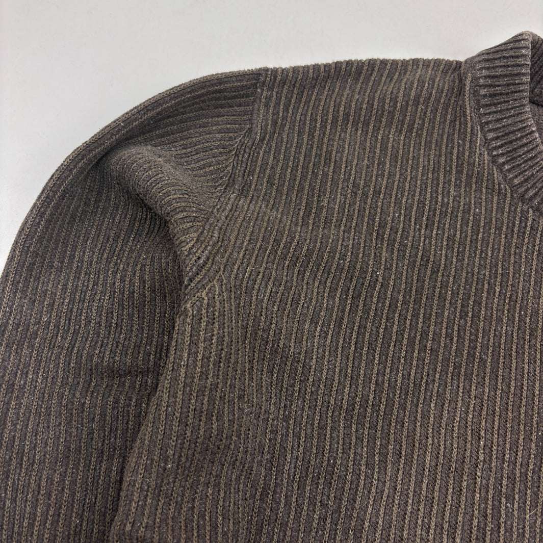 Brown Stone Island Knitted Sweater - M - New - Revaleur