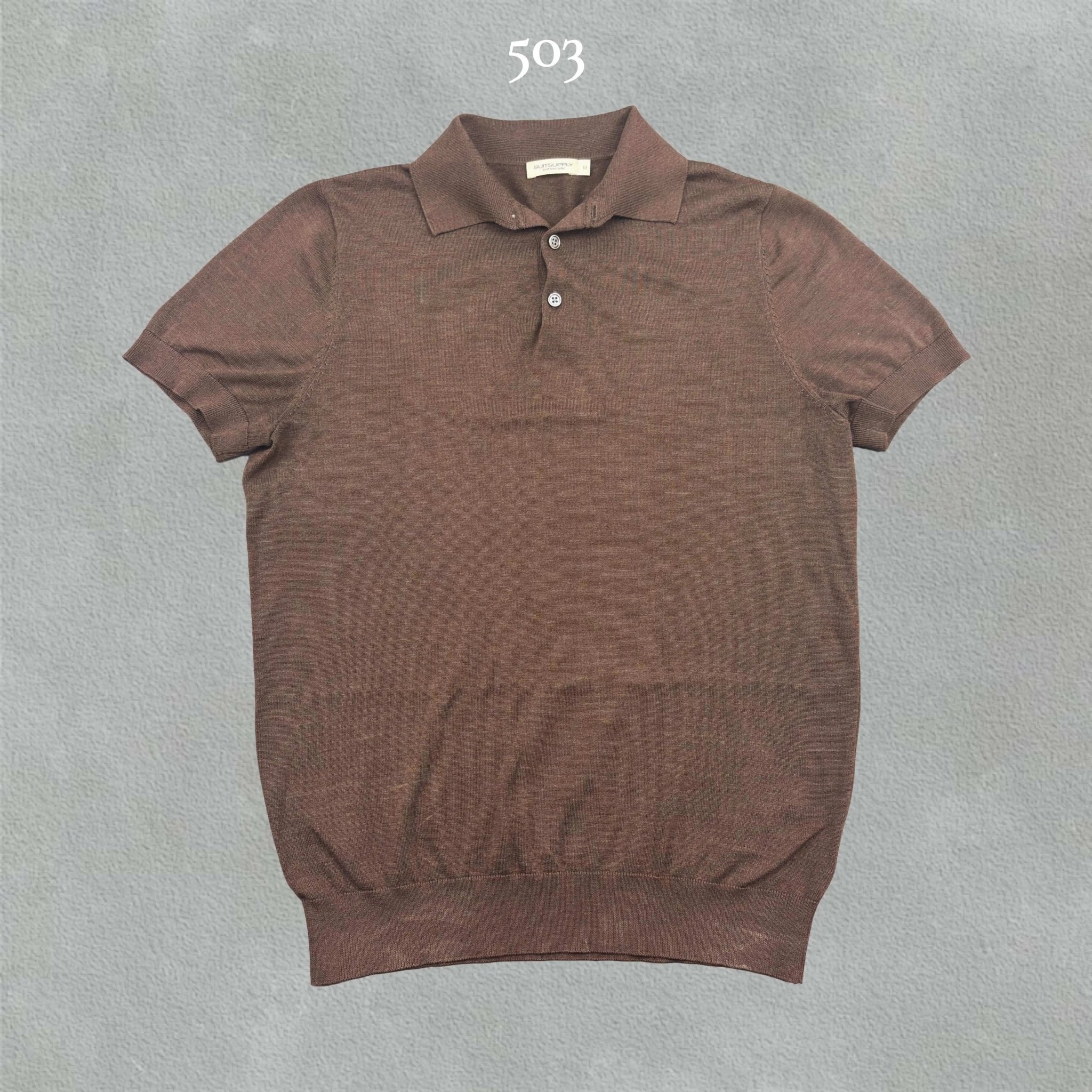 Brown Suitsupply Polo Shirt - M - Very Good - Revaleur