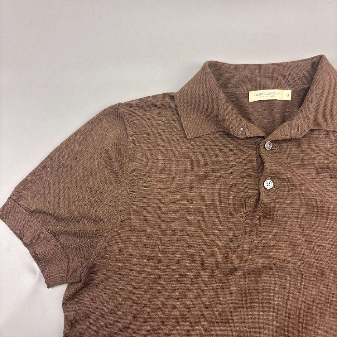 Brown Suitsupply Polo Shirt - M - Very Good - Revaleur