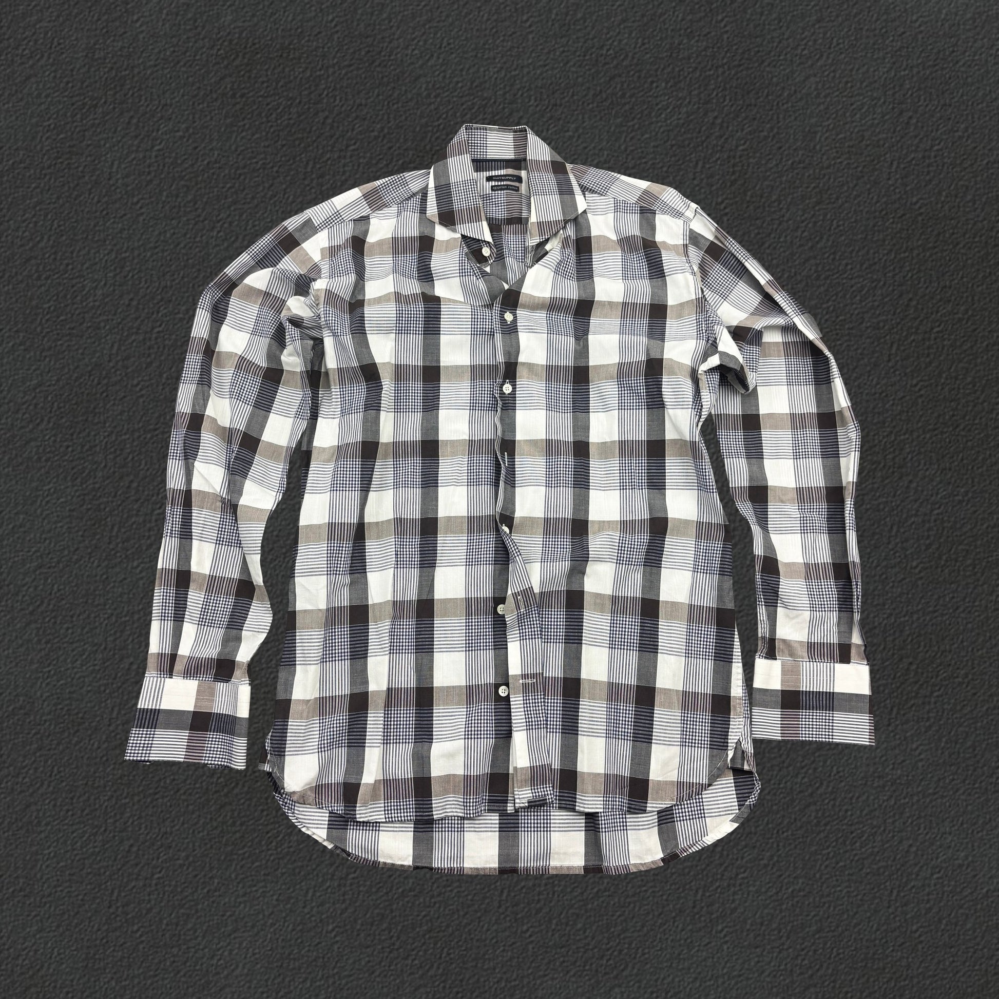 Brown Suitsupply Shirt - Men 39 - Very Good - Revaleur