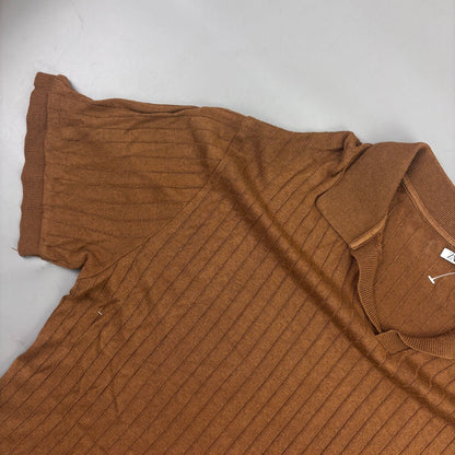 Brown Zara Polo Shirt - Men XL - New - Revaleur