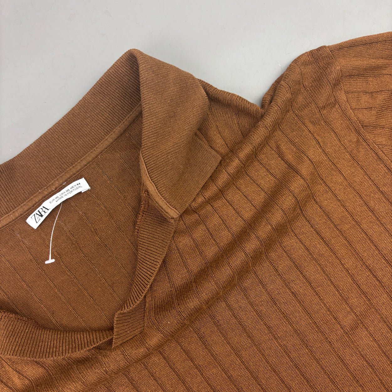 Brown Zara Polo Shirt - Men XL - New - Revaleur
