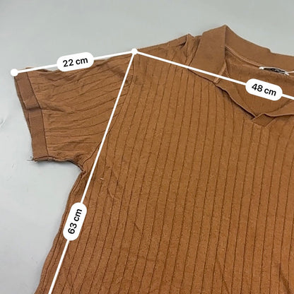 Brown Zara Polo Shirt - Men XL - New - Revaleur