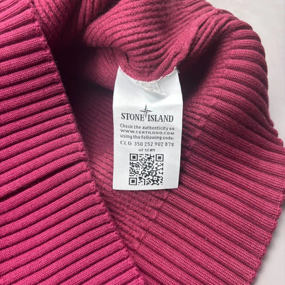 Burgundy Authentic Stone Island Knitted Jumper - S - New, Never Worn - Revaleur