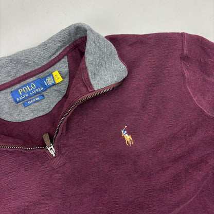 Burgundy Ralph Lauren Half Zip - Men L - Very Good - Revaleur
