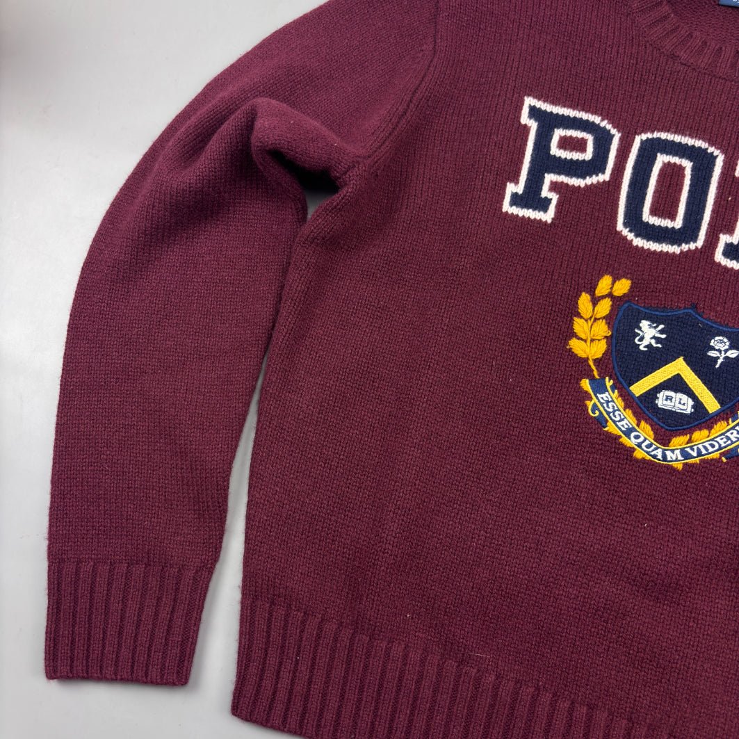 Burgundy Ralph Lauren Knitted Sweater - Women S - New With Tags - Revaleur