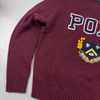 Burgundy Ralph Lauren Knitted Sweater - Women S - New With Tags - Revaleur
