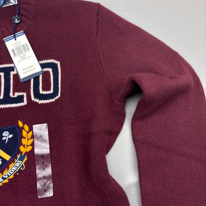 Burgundy Ralph Lauren Knitted Sweater - Women S - New With Tags - Revaleur