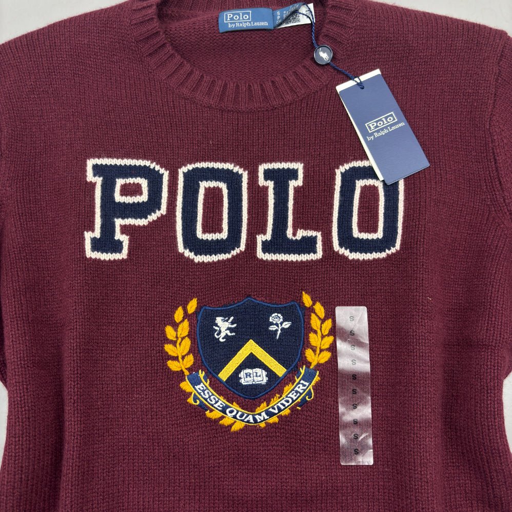 Burgundy Ralph Lauren Knitted Sweater - Women S - New With Tags - Revaleur