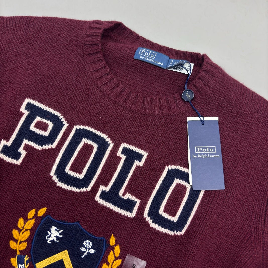 Burgundy Ralph Lauren Knitted Sweater - Women S - New With Tags - Revaleur