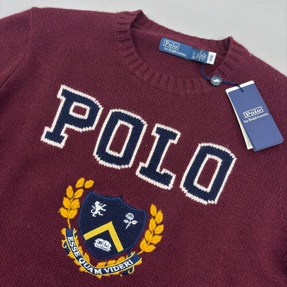 Burgundy Ralph Lauren Knitted Sweater - Women S - New With Tags - Revaleur