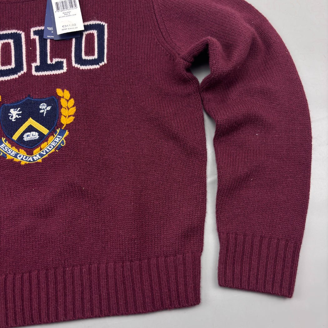 Burgundy Ralph Lauren Knitted Sweater - Women S - New With Tags - Revaleur
