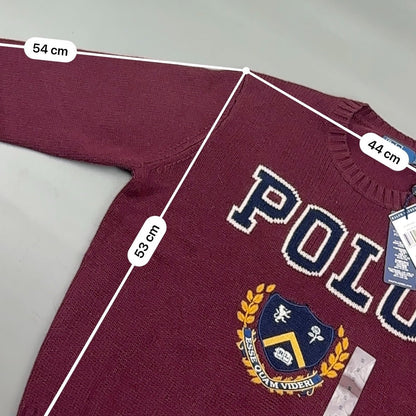 Burgundy Ralph Lauren Knitted Sweater - Women S - New With Tags - Revaleur