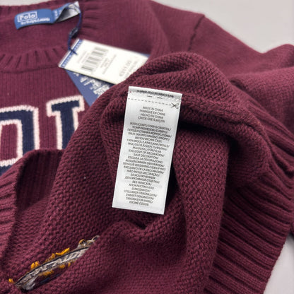 Burgundy Ralph Lauren Knitted Sweater - Women S - New With Tags - Revaleur