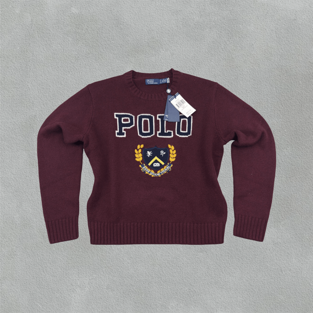 Burgundy Ralph Lauren Knitted Sweater - Women S - New With Tags - Revaleur