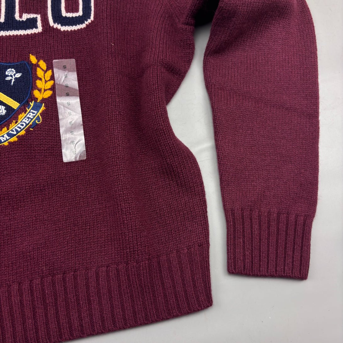 Burgundy Ralph Lauren Knitted Sweater - Women S - New With Tags - Revaleur