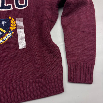 Burgundy Ralph Lauren Knitted Sweater - Women S - New With Tags - Revaleur