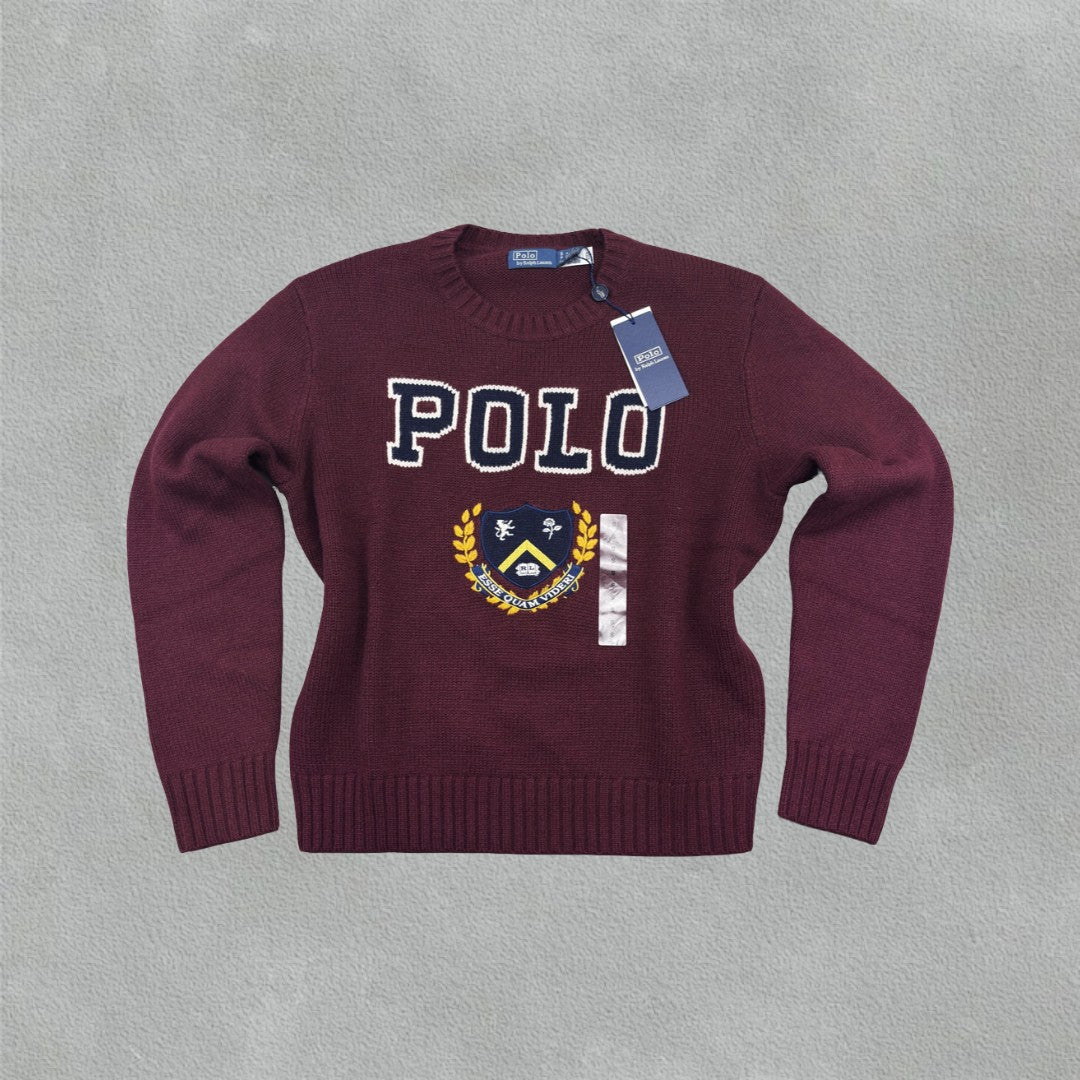 Burgundy Ralph Lauren Knitted Sweater - Women S - New With Tags - Revaleur