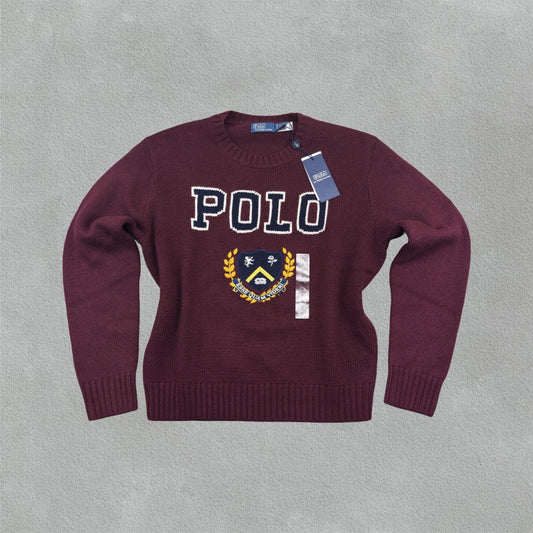 Burgundy Ralph Lauren Knitted Sweater - Women S - New With Tags - Revaleur
