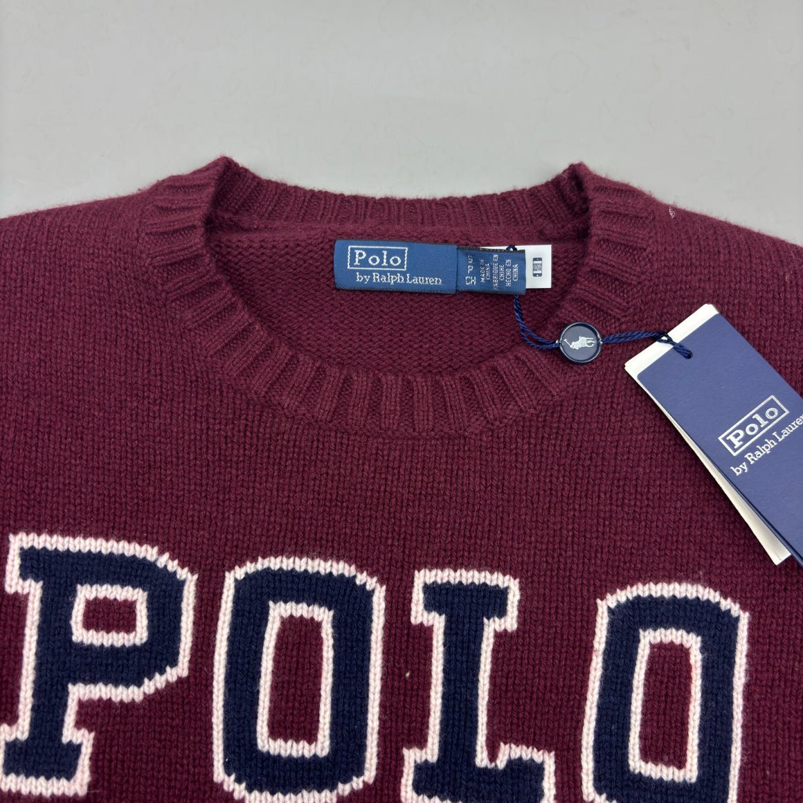 Burgundy Ralph Lauren Knitted Sweater - Women S - New With Tags - Revaleur