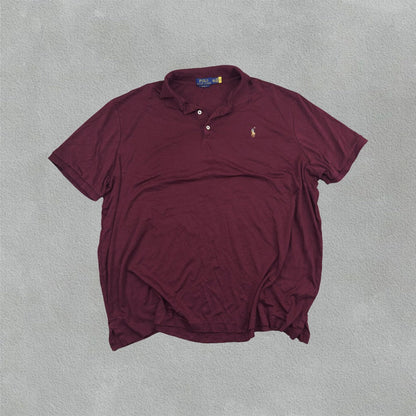 Burgundy Ralph Lauren Polo Shirt - Men XXL - Very Good - Revaleur