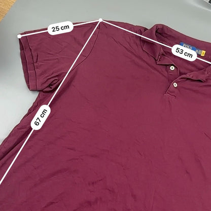 Burgundy Ralph Lauren Polo Shirt - Men XXL - Very Good - Revaleur