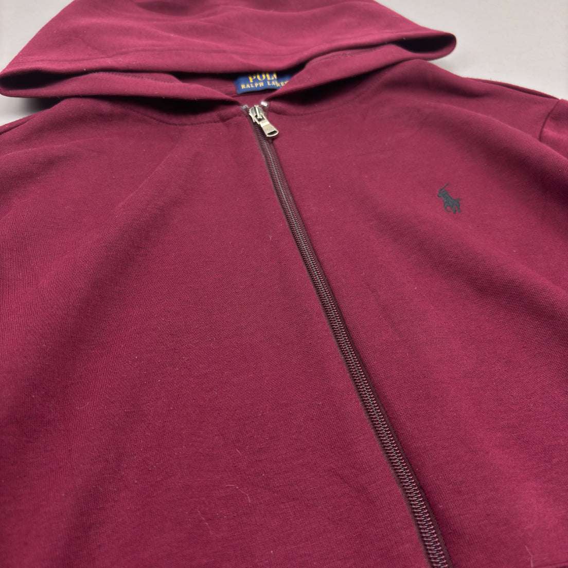 Burgundy Ralph Lauren Zip Vest - L - Very Good - Revaleur