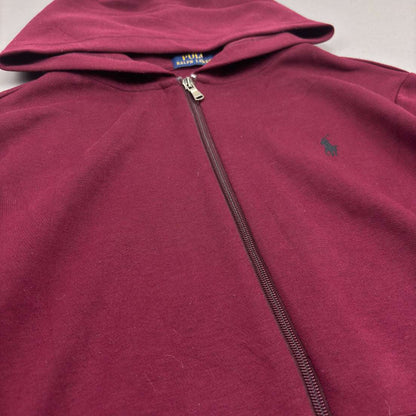 Burgundy Ralph Lauren Zip Vest - L - Very Good - Revaleur