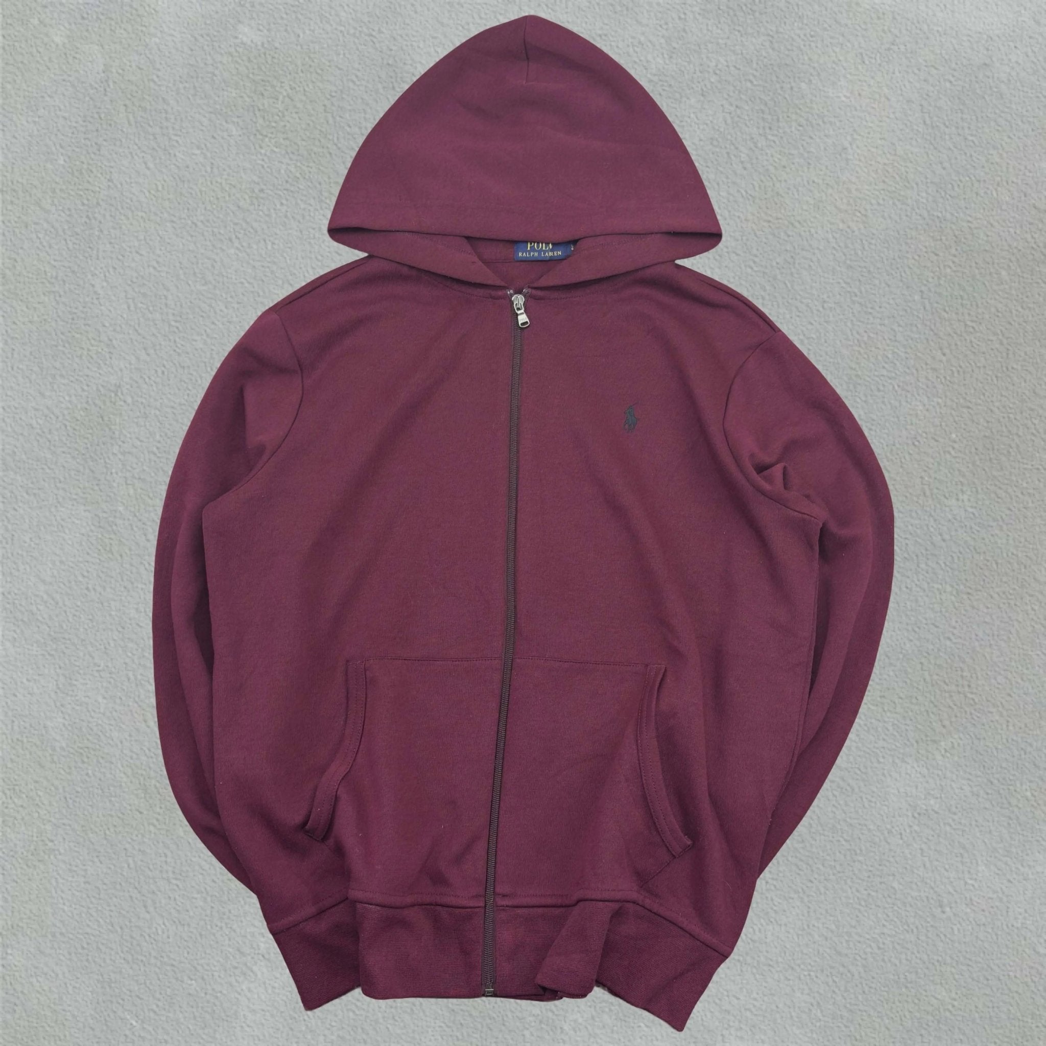 Burgundy Ralph Lauren Zip Vest - L - Very Good - Revaleur