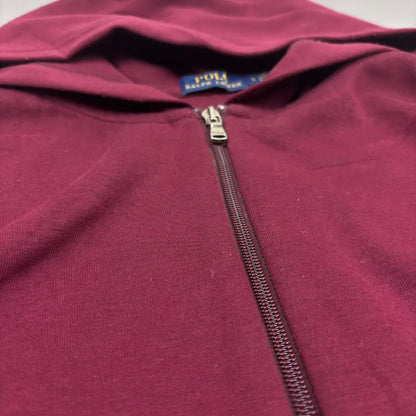 Burgundy Ralph Lauren Zip Vest - L - Very Good - Revaleur