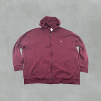 Burgundy Ralph Lauren Zip Vest - Men 4XL - Very Good - Revaleur