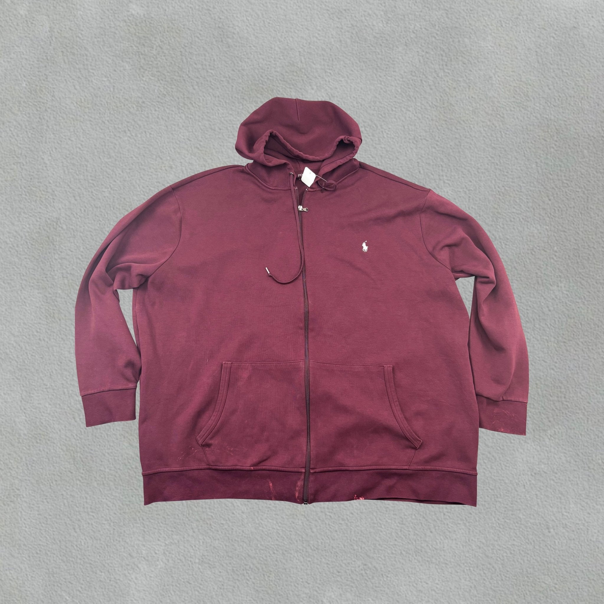 Burgundy Ralph Lauren Zip Vest - Men 4XL - Very Good - Revaleur